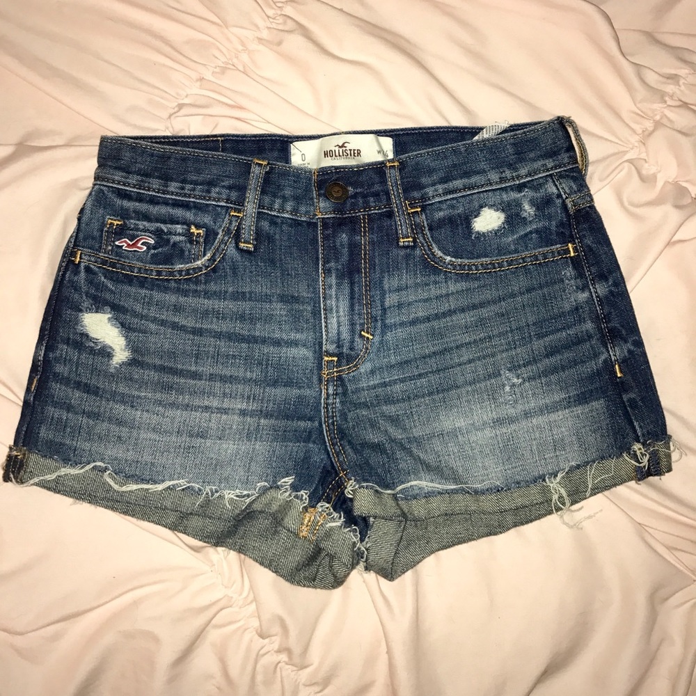 Hollister Jean Denim Distressed Shorts